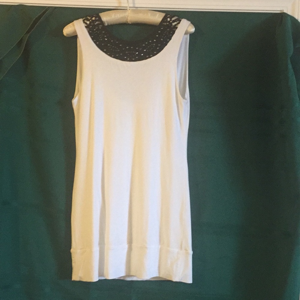 Black Hearts Brigade White Tunic studded, chains - Picture 3 of 5